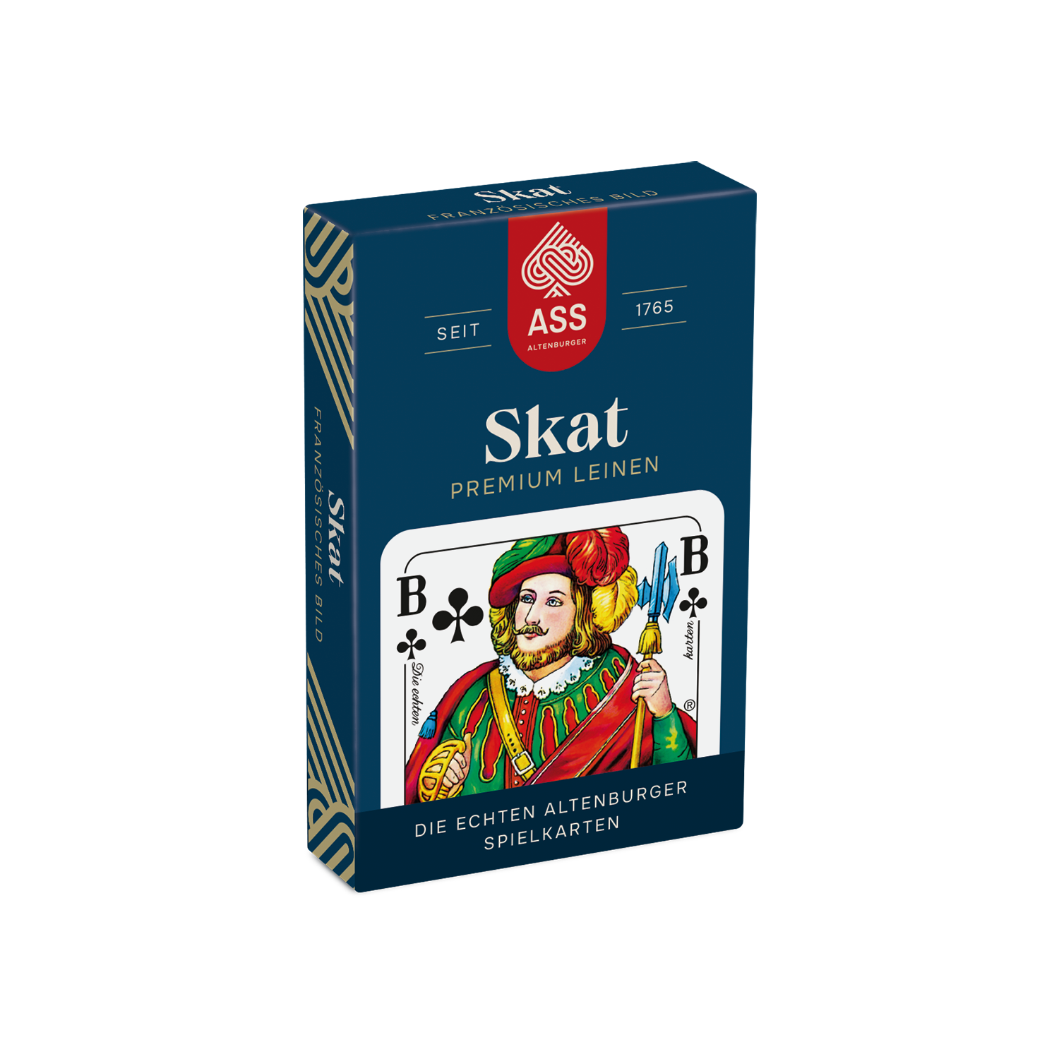 ASS - Skat, Premium Leinen, französisches Bild
