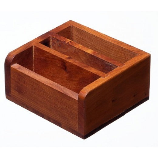 Bridge Bidding Box aus Thuya Holz, ohne Inhalt vor weißem Hintergrund