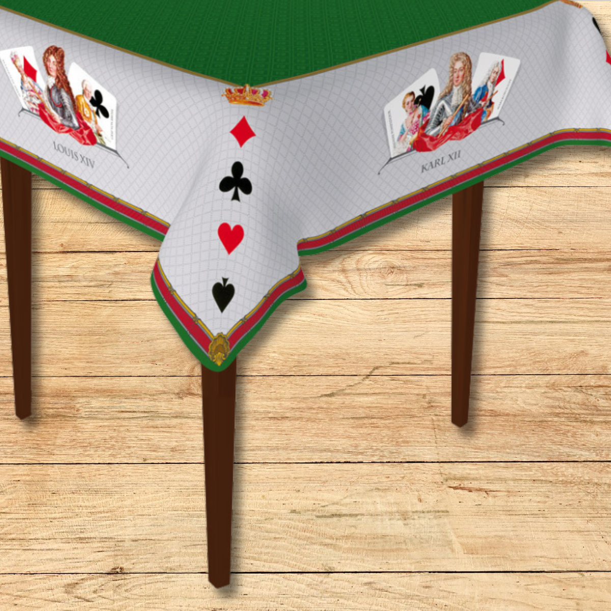 Bridgetisch mit Tischdecke Design Vier Treff