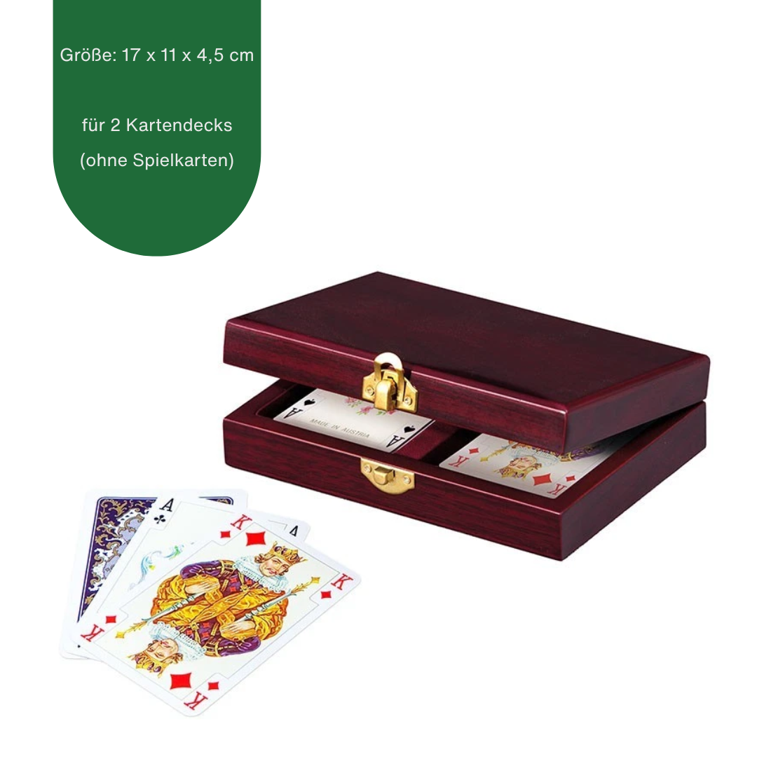 Spielkartenkassette, Holz