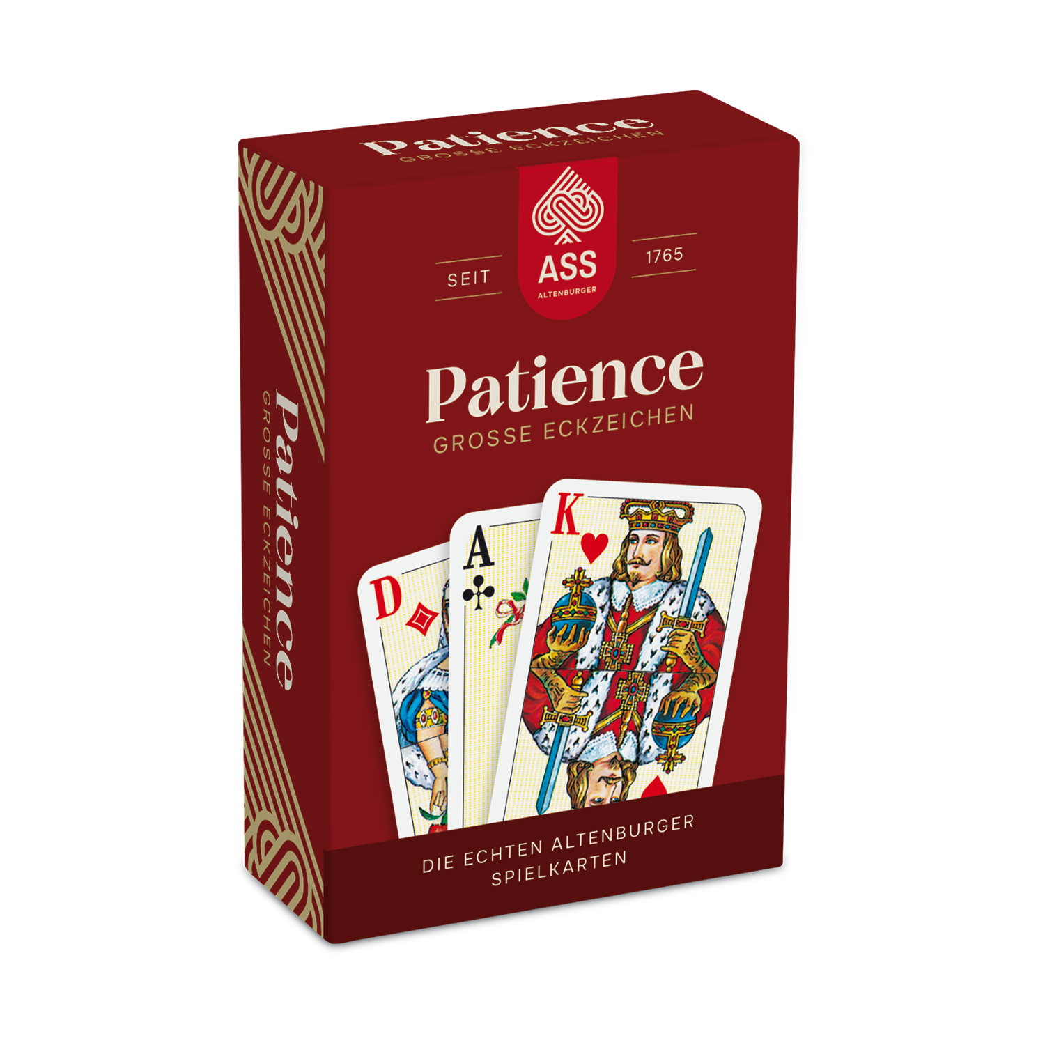 ASS Senioren Patience - Schachtel der Patiencekarten in Frontansicht 