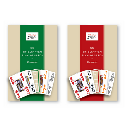 Spielkarten für Boards, Einzel- oder Doppelspiel - mit extragroßen Eckzeichen | 100% symmetrisch