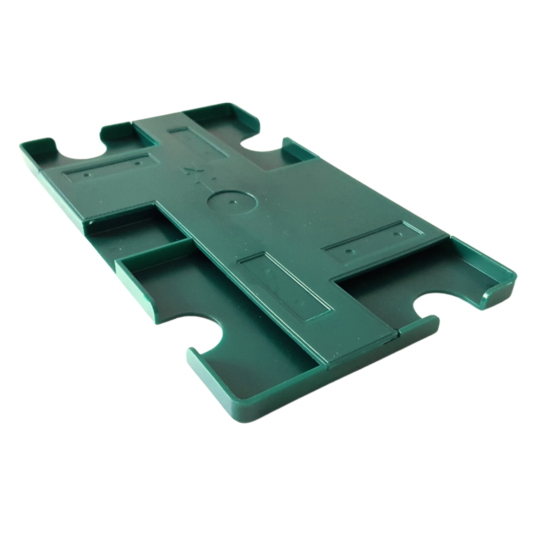 Bridge Board (Hardboard) Rextangular in Gruen auf hellem Hintergrund.