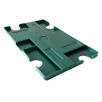 Bridge Board (Hardboard) Rextangular in Gruen auf hellem Hintergrund.