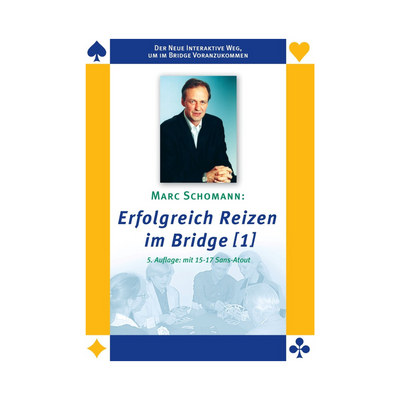 Cover des Bridge-Programms  Erfolgreich Reizen im Bridge 1 von Marc Schomann.