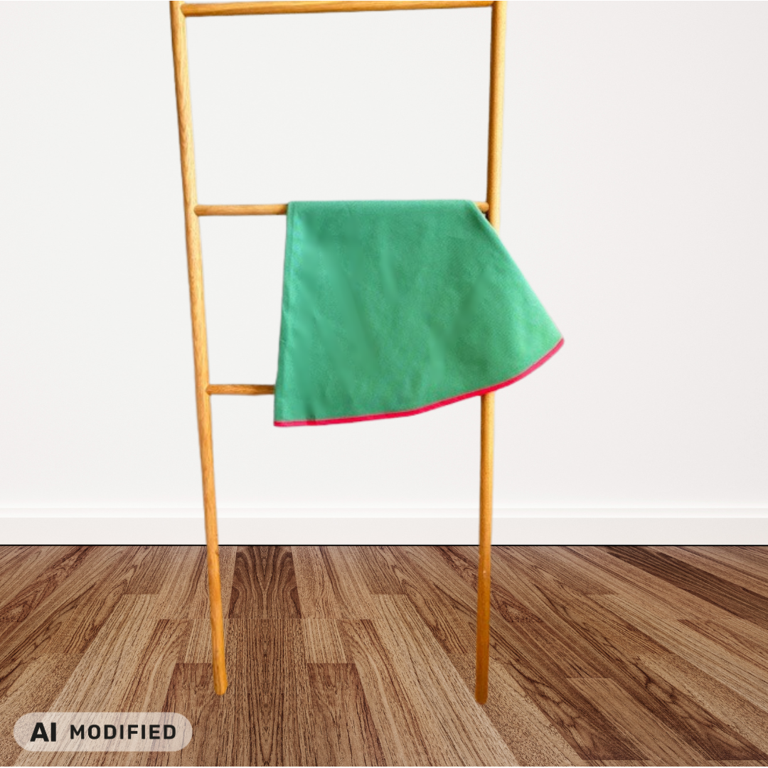 Tischdecke rund, mit roter Einfassung