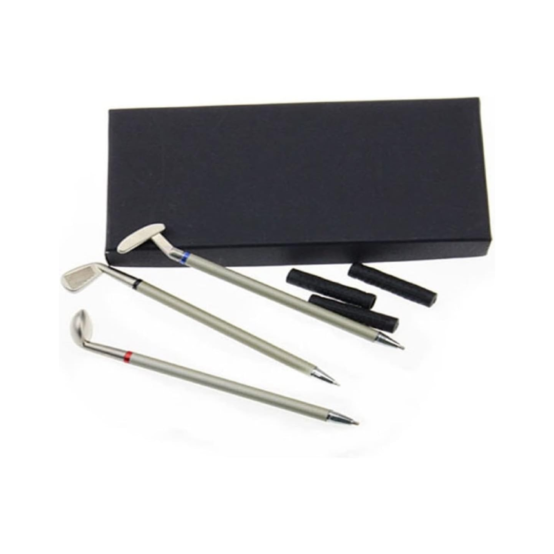 Geschenkset Kugelschreiber in Golfschläger-Optik