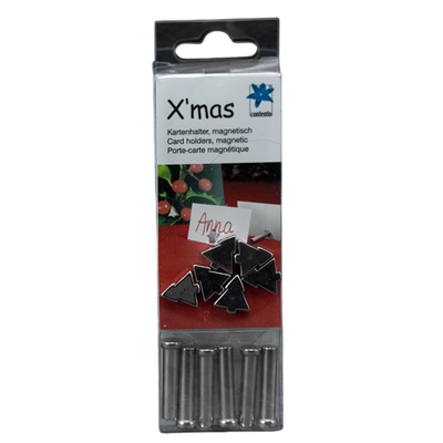 weihnachtlicher Kartenhalter, magnetisch - Stern oder Tannenbaum