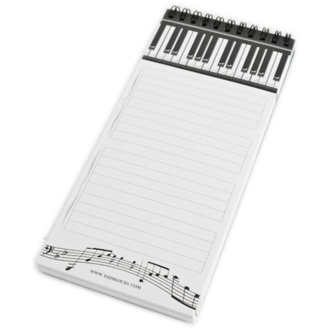Magnetischer Notizblock mit klavier- und Musiknoten