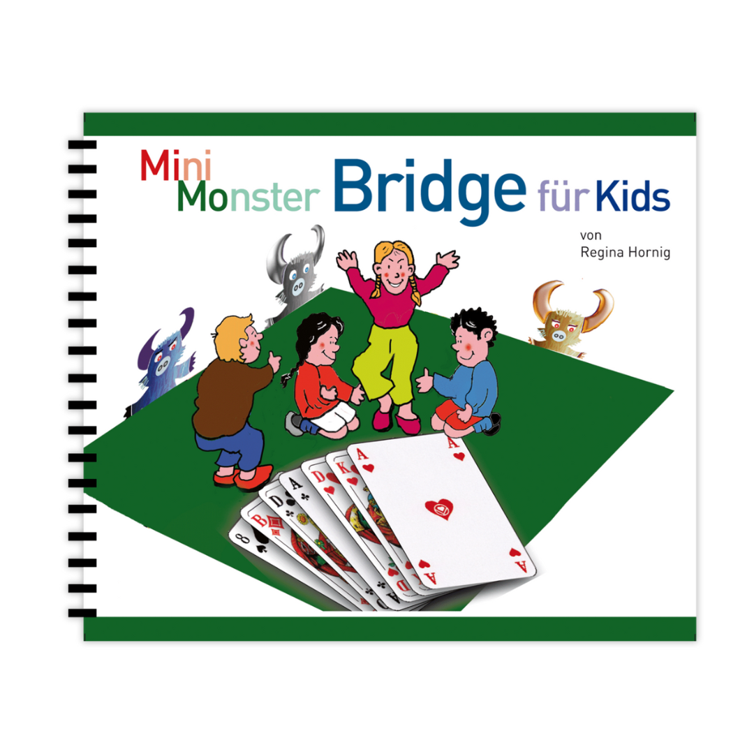 Bridge Buch für Kinder: Mini Monster Bridge für Kids - Cover des spiralgebundenen Buches in der Größe A5
