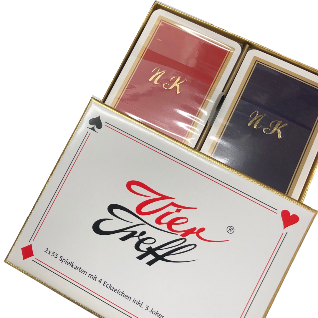 personalisierte Spielkarten mit Monogramm
